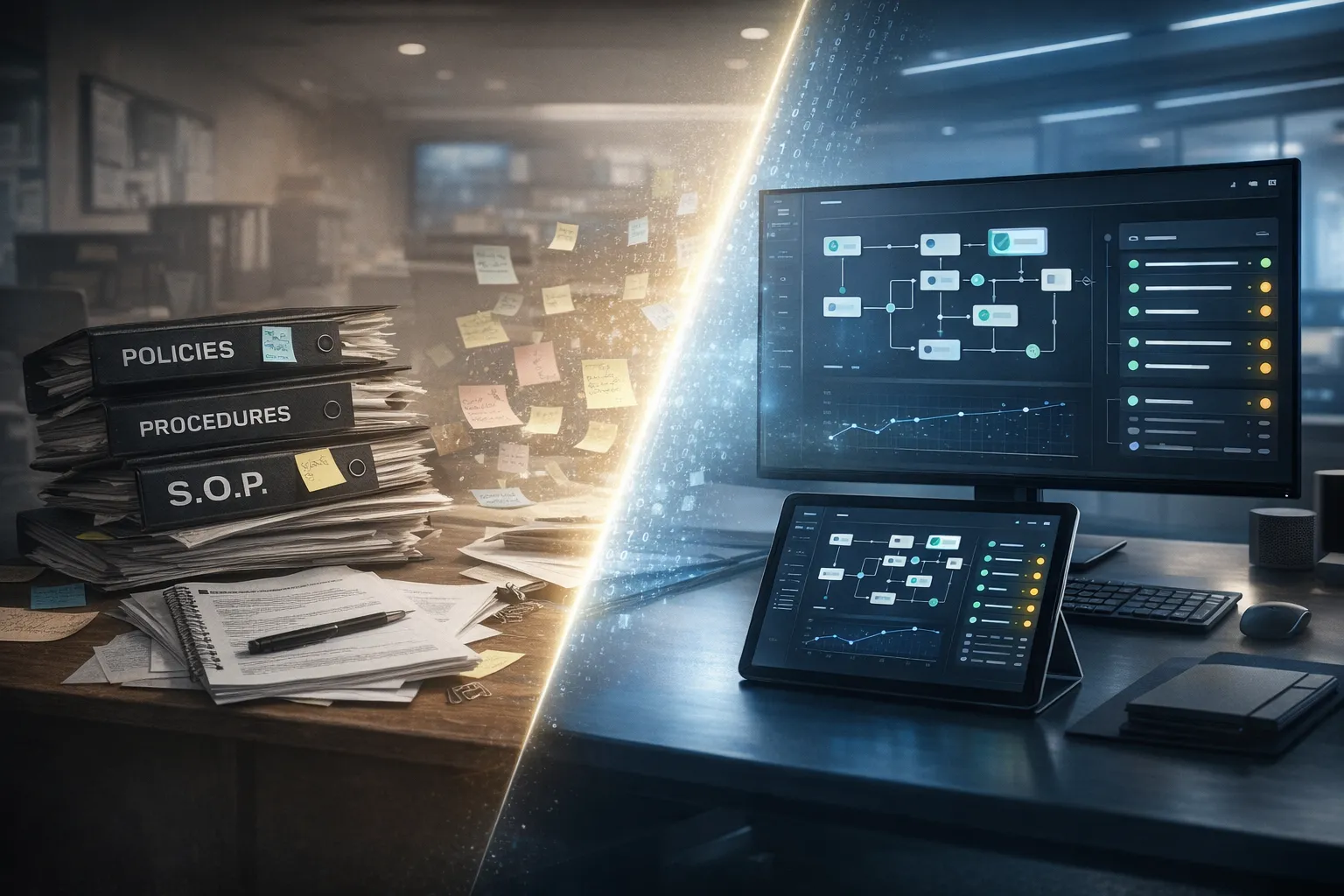 From policy binders to live workflow execution across connected devices